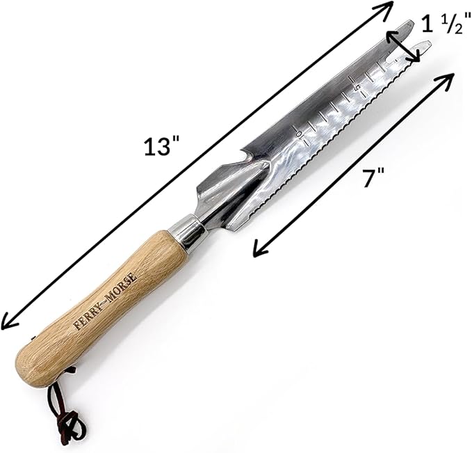 Ferry Morse Premium Garden 5-in-1 Hand Tool Multi Weeder, Gardening Weeding Tool for Easy Weeder Removal, Planting