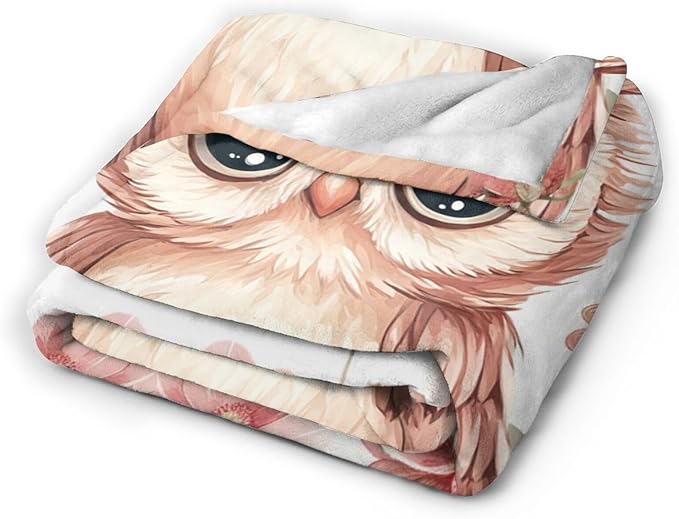 Owl Blanket Owls Throw Blanket Soft Warm Cozy Fuzzy Plush Cute Owls Throw Blanket Gifts for Girls Women Owl Lightweight Fleece Flannel Gift Blankets for Kids Adults 40"X50"