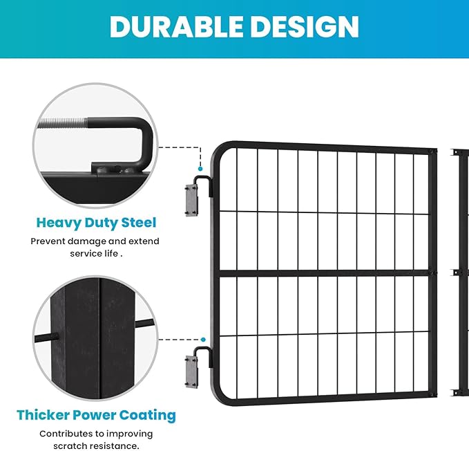48" W x 24" H Stall Guards for Horses, Essential Horse Stall Accessories Featuring Heavy Duty Steel Horse Stall Door, Two-Way Swing Yoke Design.