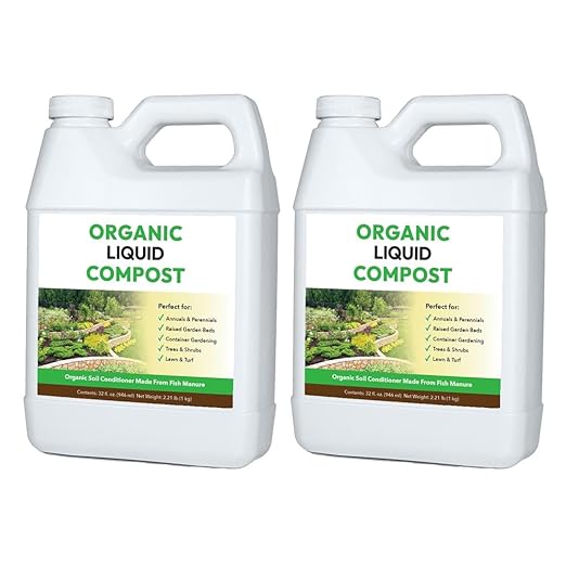 Organic Liquid Compost: Fast-Acting Alternative to Messy and Smelly Composting | Perfect for Brewing Compost Teas (32oz, 2 Pack, Treats Up to 10,000 Sq.Feet)