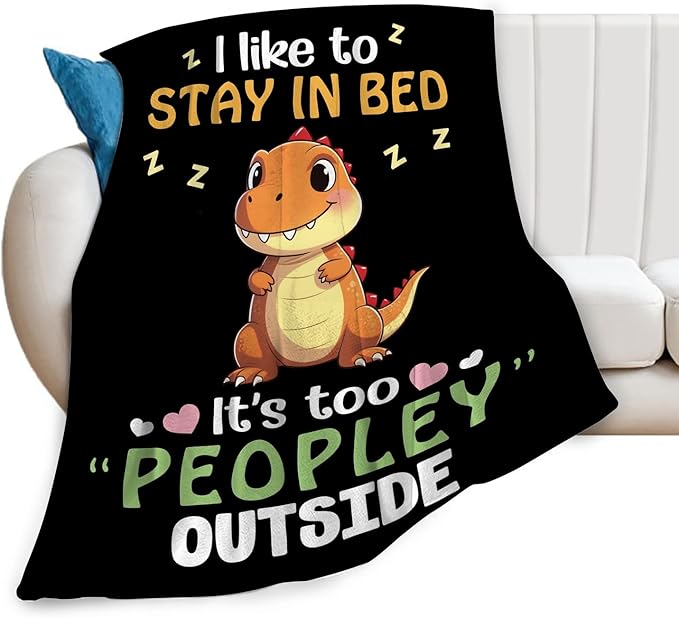 Dinosaur Blanket, Soft Plush Fleece Dino Animal Throw Blanket - Cozy Warm Stuffed Blankets Bedding Dinosaur Gifts for Women Girls Kids Adults 50"X60"