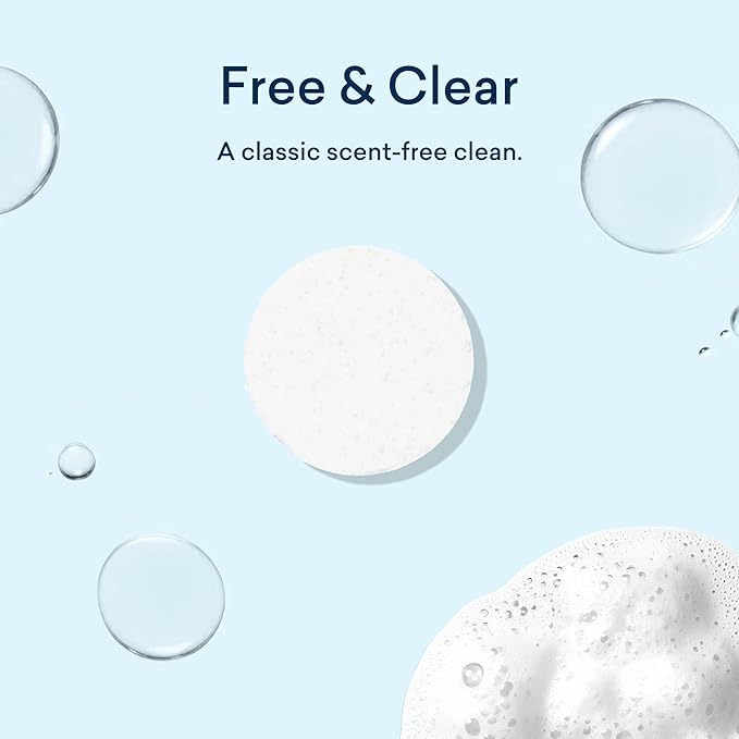 BLUELAND Laundry Detergent Tablets, 36 Count, Plastic-Free Eco-Friendly Pods, Sheets, Liquid Alternative - Fragrance Free and Clear, Natural, Gentle