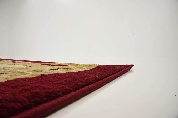 Unique Loom Versailles Collection Traditional Classic Floral Motif Area Rug (10' 6 x 16' 5 Rectangular, Burgundy/ Ivory)