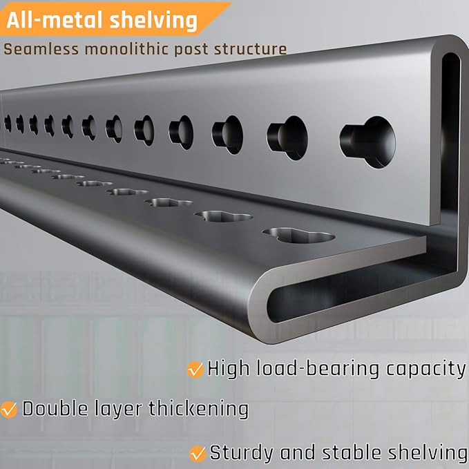 30" D Storage Shelves, 65" W Garage Shelving Heavy Duty Metal Adjustable Garage Shelves, 5 Tier Shelving Units Industrial Shelving for Warehouse, 65" W x 30" D x 79" H