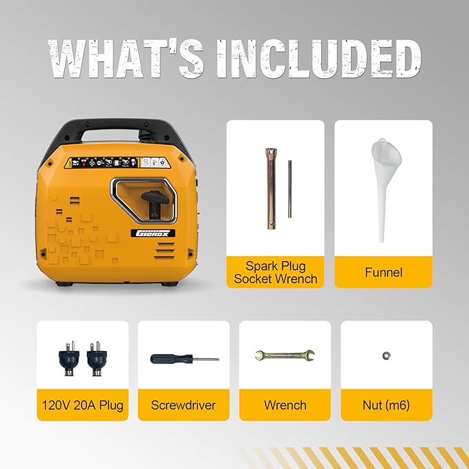 2500W Inverter Generator, Gas Powered,Portable Generator Clean Energy Source, CO Sensor,RV Ready, Parallel Capable,Super Quiet for Outdoor Camping EPA Compliant