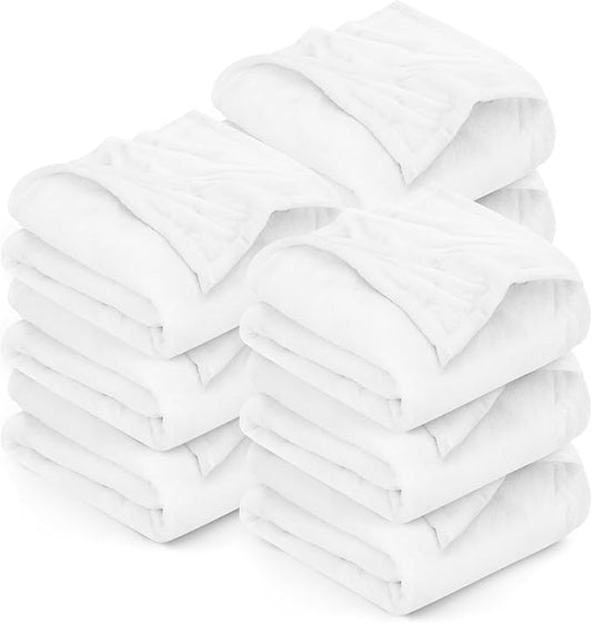 Utopia Bedding White 300GSM Fleece Blanket (Queen Size - 90x90 Inch) Luxury Soft Bed Blanket (Bulk Pack of 9)