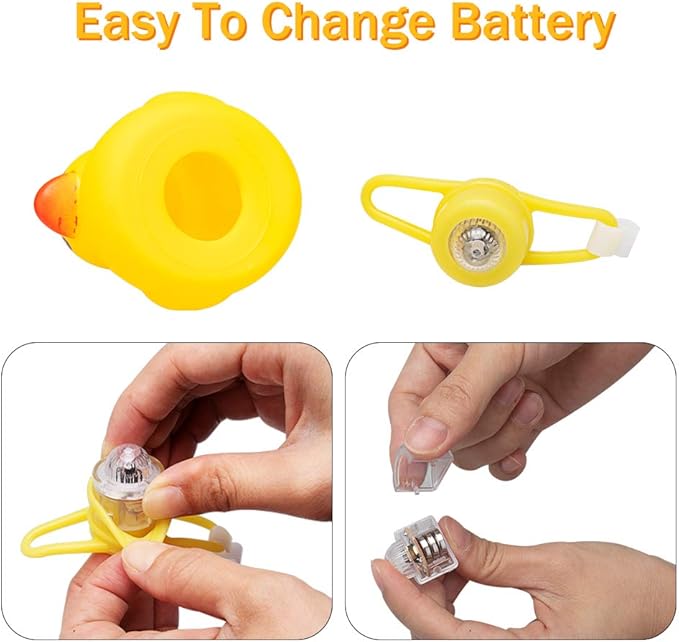 wonuu Rubber Duck Toy Car Ornaments Yellow Duck Car Dashboard Decorations Squeeze Duck Bicycle Horns with Propeller Helmet