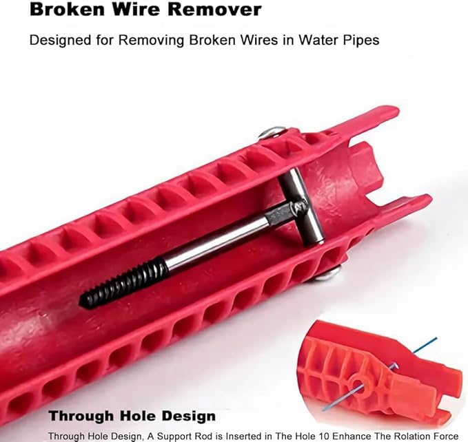 8 in 1Multifunctional Kitchen Faucet Sink Basin Wrench, Kitchen Drain Tub Removal nut Plumbing Plumber for Tight Spaces Installation and Repairs Tools