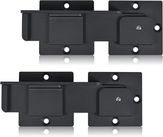 7.5" Flip Gate Latch Lock with Padlock Hole 2Pack, 4mm Heavy Duty Aluminum Alloy Adjustable Door Latch for Sliding Swing Open Door, Outdoor Gate, Wooden Fence, Barn Door, Shed, Garage, Yard
