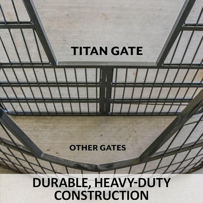 Easy-Up Titan Horse Stall Gates | Heavy-Duty Steel Construction | Rust-Resistant Finish | Ideal for Barn, Farm & Equestrian Use | Gate with Yoke - 52" Wide | Color Gray Armor