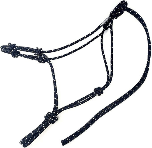 Horse Rope Training Halter - 4 Knot 1/4" Stiff Halter Cord - Used by Famous Trainers Multiple Sizes Multiple Colors