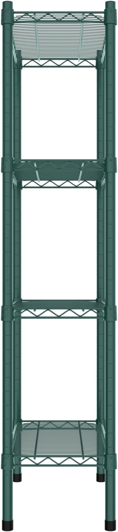 Commercial NSF Listed Green Epoxy Stationary Wire Shelving Kit 12" x 24" x 54", with 4 Shelves Perfect for Warehouse, Walk-in Refrigerator, Freezer, Grocery Store, Restaurant, Dishroom