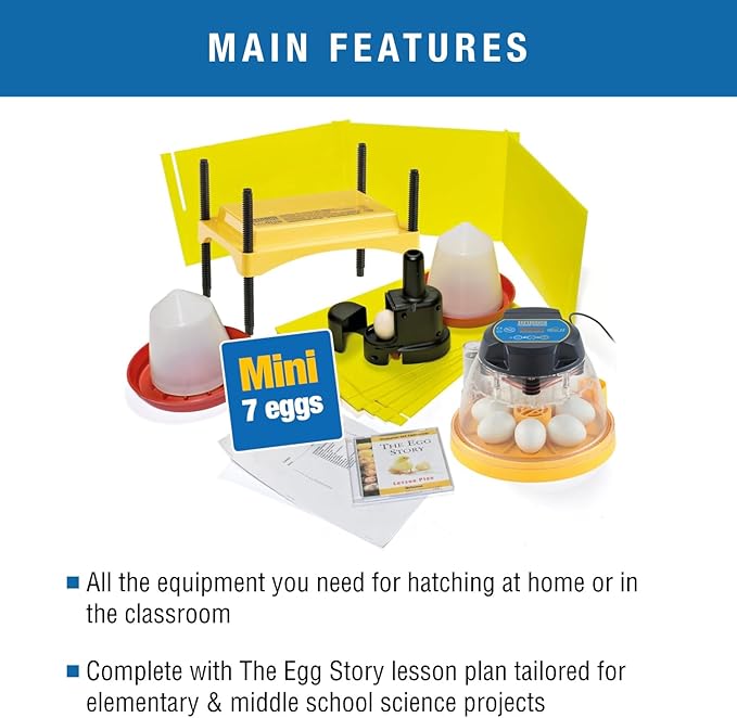 Brinsea Mini II Advance Egg Incubator Classroom Kit Brooder Pack for Students with Lesson Plan, Egg Scope, EcoGlow Brooder, Plastic Chick Enclosure, Feeder and Drinker for Hatching Chicks, Ducklings