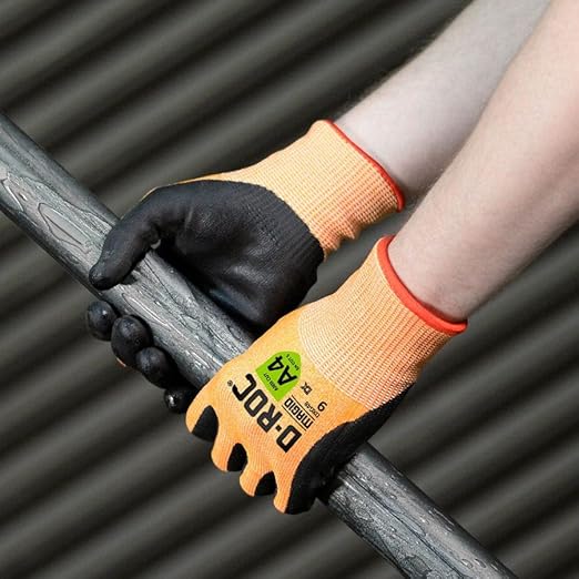 MAGID D-ROC ANSI A4 Oil & Liquid Absorbing TriTek Work Gloves, 12 Pairs, Size 8/Medium (DXG48)