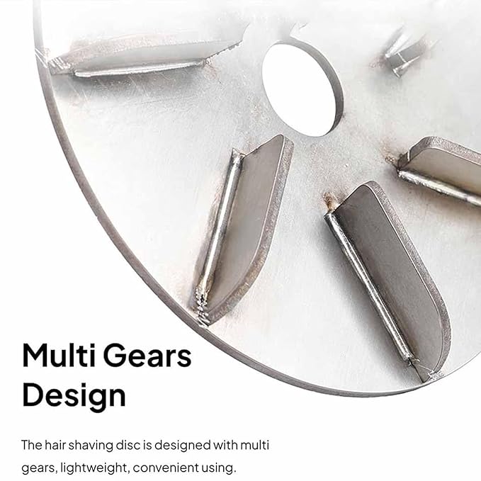 2-Pack Pig Hair Removal Tool, 7/9 Gears Stainless Labor-Saving Pig Hair Remover Scraper Disc, Suitable for Hen Sheep, Cattle, Pigs (Mix*2)