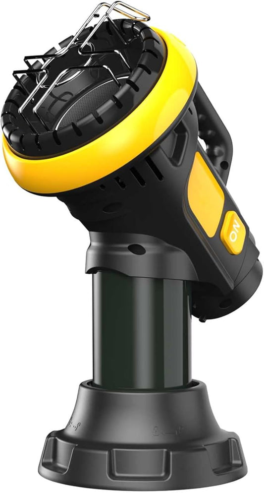 4000 BTU Portable Propane Heater with Tip-Over & Low Oxygen Protection, Indoor/Outdoor Radiant Heater for Camping, Fishing, Patio & Job Sites, 95 Sq.Ft Coverage, 5.5H Runtime, Yellow/Black