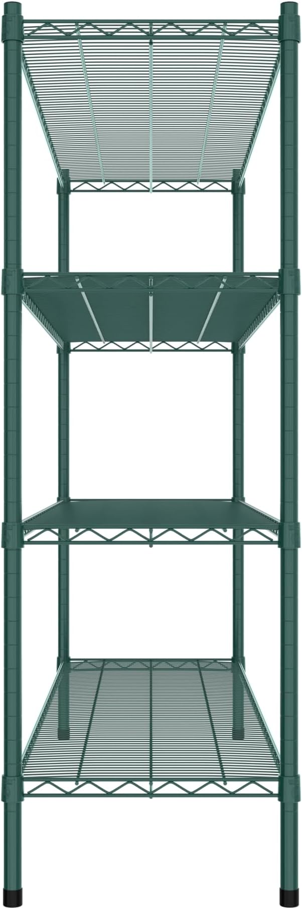 Commercial NSF Listed Green Epoxy Stationary Wire Shelving Kit 18" x 60" x 54", with 4 Shelves Perfect for Warehouse, Walk-in Refrigerator, Freezer, Grocery Store, Restaurant, Dishroom