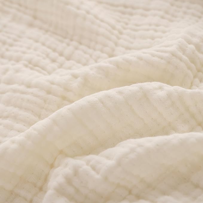 Throw Blanket for Bed 100% Cotton Ultra Soft Rustic Quilt Farmhouse Decor Fall Bed Blankets,60"×80" All Season Rustic Large Throw for Sofa Couch Chair