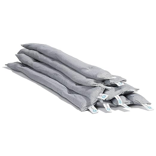 PIG Dryer-Safe Reusable Water Absorbent Sock | 10-Pack | Absorbs up to 34 oz per Sock | ext. Dia. 3" x 38" L | PMB30382-GY