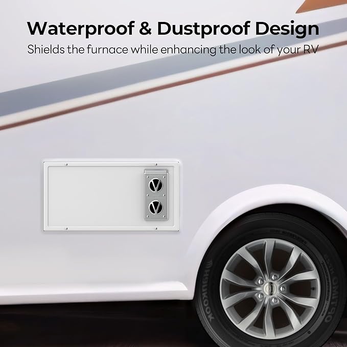 FOGATTI RV Furnace Access Door 20.6×10.5 Inch, Waterproof & Dustproof, White