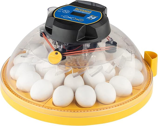 Brinsea Maxi 24 EX Egg Incubator with Automatic Humidity Control and Egg Turning for Hatching 24 Chicken, Duck, or Other Eggs, Optimal Flexibility with Mix & Match Sizes