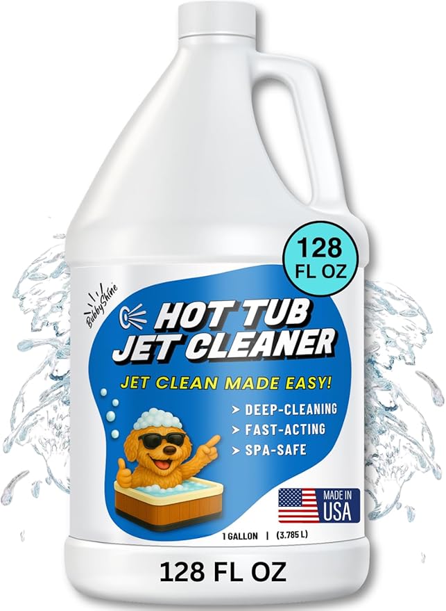 Hot Tub Jet Cleaner & Spa Line Flush – Deep Jet Line, Pipe & Plumbing Purge Removes Yuck & Buildup – Heavy Duty Hot Tub System Flush Cleaner for Jets & Lines – Made in USA – 1 Gallon