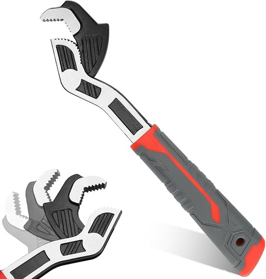 1/4PCS Multifunctional Self Locking Wrench - 6, 8, 10, 12 Inch Adjustable Pipe Wrench With Non-Slip Handle for Pipeline Maintenance, Can Replace Ratchet Wrench, Pipe Clamp (8 Inch)