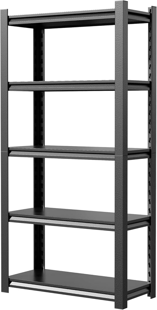 36" W Storage Shelves 2500LBS Garage Shelving Heavy Duty 5 Tier Adjustable Shelving Unit Metal Storage Rack for Basement, Pantry, Kitchen, Warehouse 15.8" D x 35.4" W x 72" H