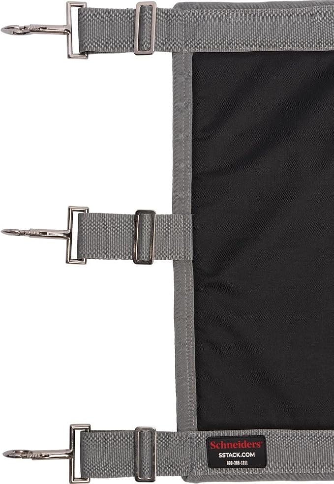 Schneiders Padded Stall Guard | Extra Comfort & Ventilation for Horses | Adjustable Fit for 45"-51" Stalls | 600D Durable Fabric | Heavy-Duty Hardware for Safety | Color Black