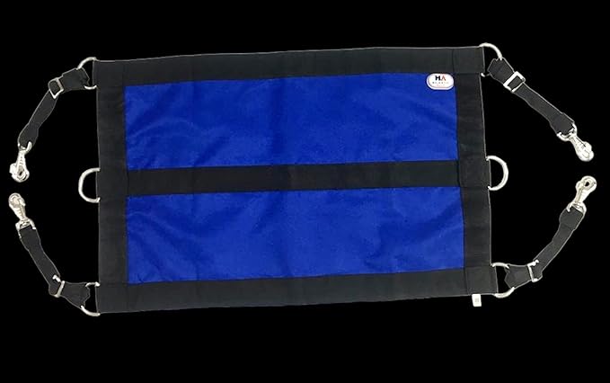 Majestic Ally 1200D 29"x19" Horse Stall Guard with Replaceable and Adjustable Length Straps and Replaceable Hardware (Royal Blue Black)