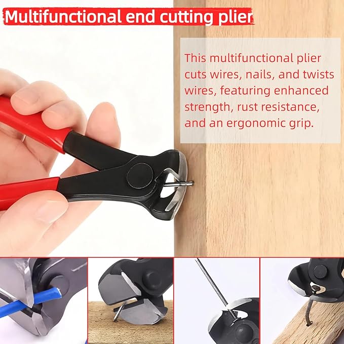 4 Pcs Staple & Nail Puller Tool Kit – Upholstery Staple Remover, Tack Lifter, Nail Puller Pliers & Fastener Remover for Furniture, Floor, Wall, Wood, Car, Photo Frame