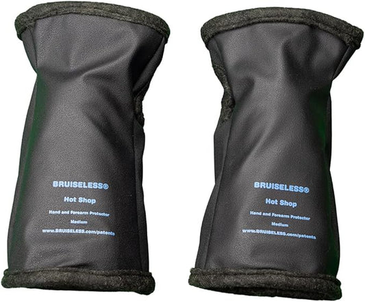 Bruiseless® Hot Shop Hand and Forearm Protector, Fire, Cut, and Puncture Resistant. Impact-Absorbing System