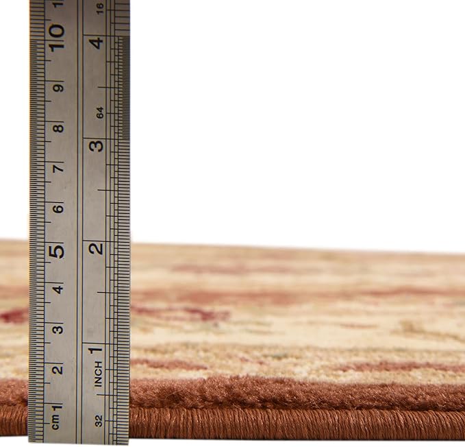 Unique Loom Versailles Collection Traditional Classic Floral Motif Area Rug (2' 7 x 10' 0 Runner, Terracotta/ Ivory)