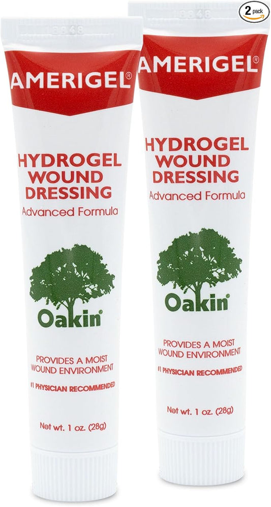 AMERIGEL Hydrogel Wound Dressing (1 oz.) Two Pack - Provides Moisture-Rich Healing Environment for Dry Wounds