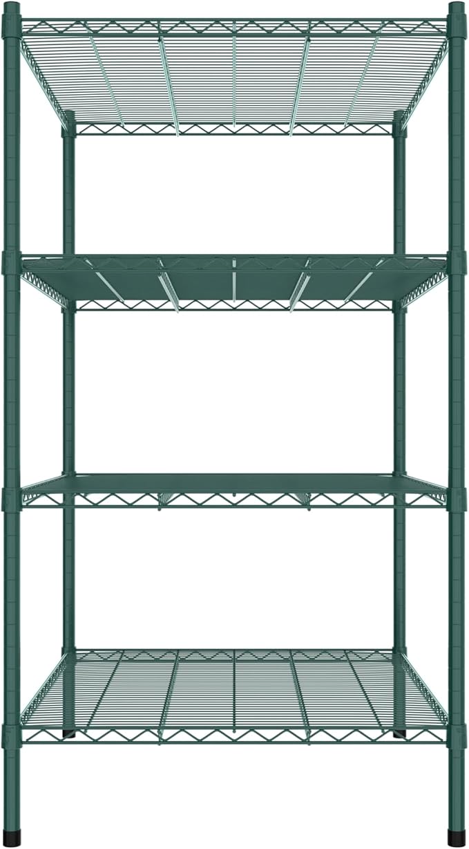 Commercial NSF Listed Green Epoxy Stationary Wire Shelving Kit 30" x 36" x 54", with 4 Shelves Perfect for Warehouse, Walk-in Refrigerator, Freezer, Grocery Store, Restaurant, Dishroom