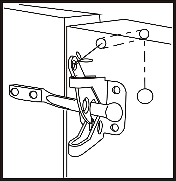 QCAA 304 Stainless Steel Self-Locking Gate Latch, 2-1/8", Black Coated, Made in Taiwan, 2 Pack