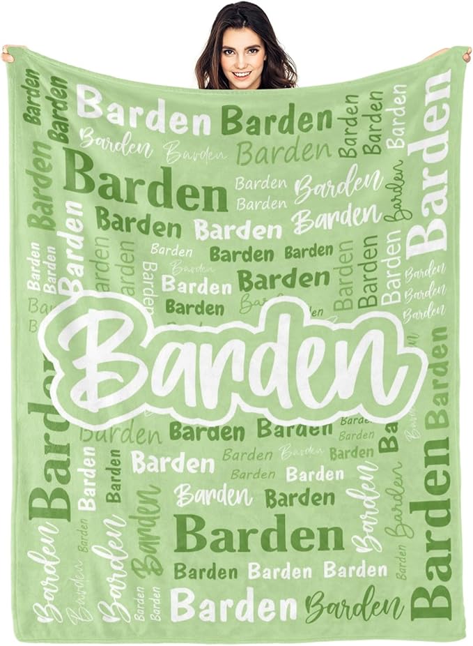 Custom Blanket with Name Personalized Blankets for Kids Adult Boys Girls Flannel Monogrammed Customized Blankets Throw (40''x50'')