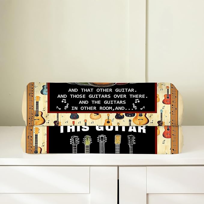 Guitar Blanket, Music Guitar Throw Blanket Gifts Blankets Stuff Fleece Flannel Plush for Girls Women Men Boys Lovers Adults Soft Bedding Gift for Sofa Bed Office Home Decor 40"X50"