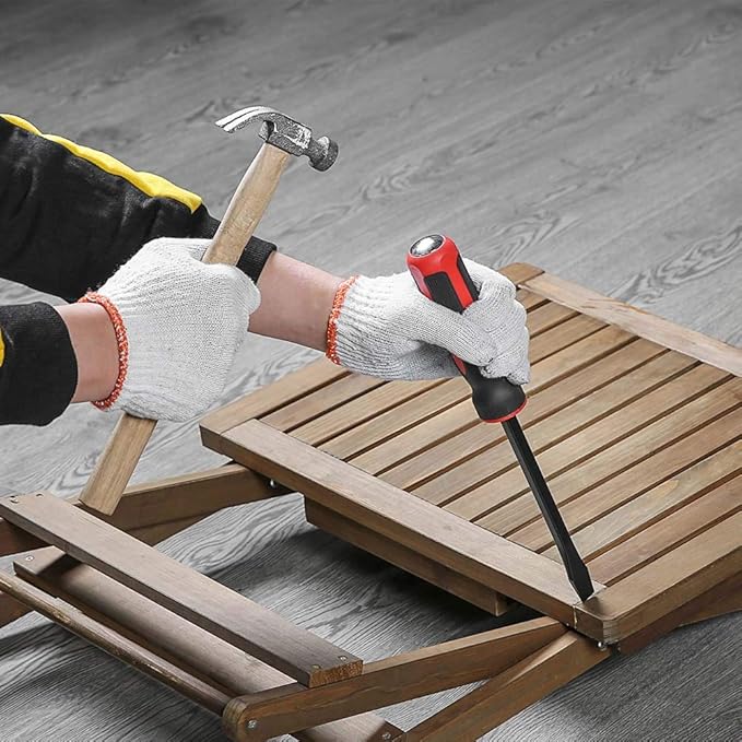 Pry Bar Set, 5-Piece Heavy Duty Pry Bars with Thicker Strike Caps, Mechanic Hand Tools for Automotive, Demolition, Nail Puller, Crowbar