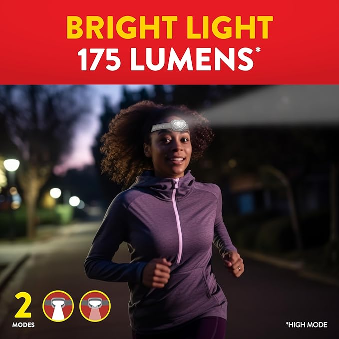 EVEREADY LED Headlamps Pro200 [5-Pack], IPX4 Water Resistant, Bright and Durable Head Lights for Camping, Hiking, Emergency Power Outage (Batteries Included)