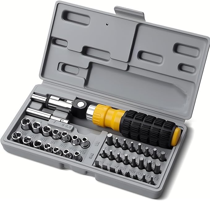 41Sets Magnetic Socket Wrench Screwdriver Set Multifunction Screwdriver Precision Set Tool Socket Wrench Combination Tool Kit