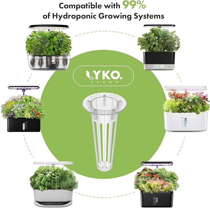 LYKOCLEAN 12 Pods Salad Greens Seed Pod Kit for AeroGarden, idoo Hydroponic Growing System Include American Fast Lettuce, Paris Island Lettuce, Cauliflower, Spinach, Buttercrunch Lettuce, 400+ Seeds