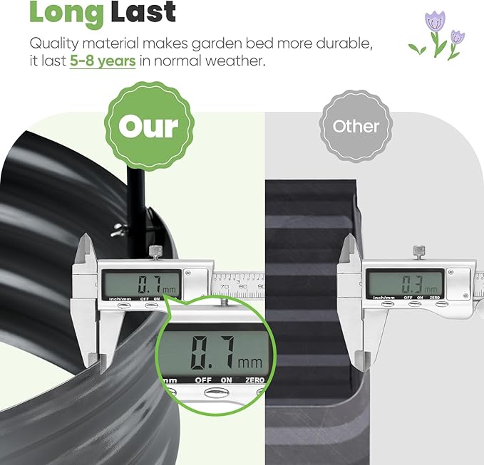 KING BIRD Raised Garden Bed with Cover Galvanized Oval Planter Garden Box Outdoor for Gardening, Vegetables, Flowers 47.2x35.4x11.8 in, Clear