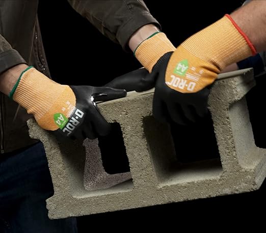 MAGID D-ROC ANSI A4 Oil & Liquid Absorbing TriTek Work Gloves, 12 Pairs, Size 7/Small (DXG49)
