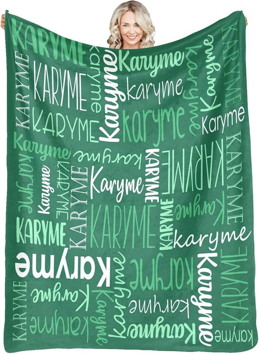 Personalized Name Blanket for Kids and Adult Customized Blanket for Boys Girls Baby Personalized Blanket and Throws Super Soft