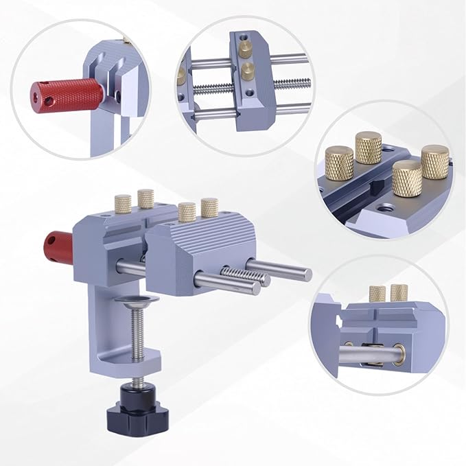 Precision Mini Table vise, 2.8-inch Portable Work Small Bench Vise, Mini Bench Vice Made by Aluminum alloy CNC Machining, Mini Table Clamp Vice for Crafts, Jewelry Making, Modeling and Repairs