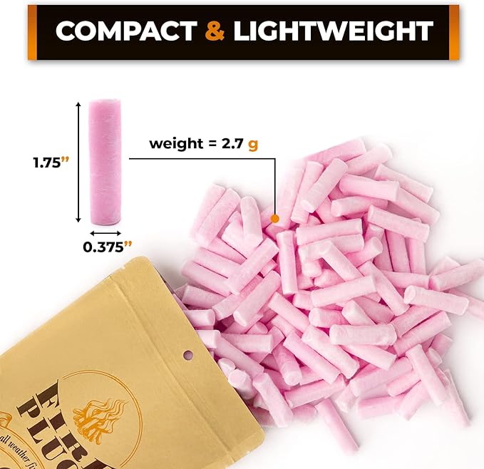 Non-Toxic Waterproof Fire Starters with 5+ Minute Burn for Emergencies, Survival, Campfires, Fire Pits, Grills - Made in The USA - 50 Pack