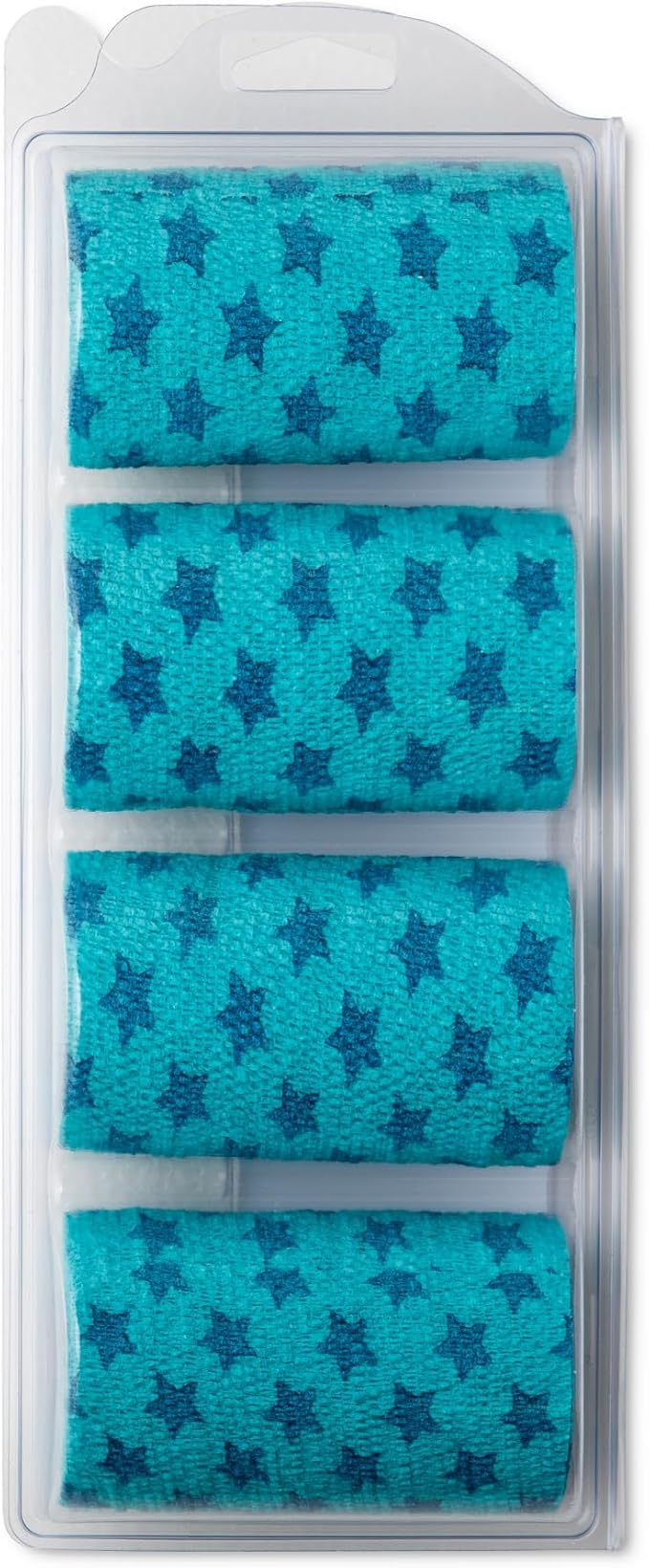 PowerFlex Equine – Extra Strong Self-Adhering Bandage Wrap – Wound Care, Compression & Support Bandage for Horses, Cows & Dogs – Stars, 4 inch, 4 Rolls (Resealable Case)