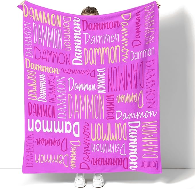 Personalized Name Blanket for Kids and Adult Customized Blanket for Boys Girls Baby Personalized Blanket and Throws Super Soft