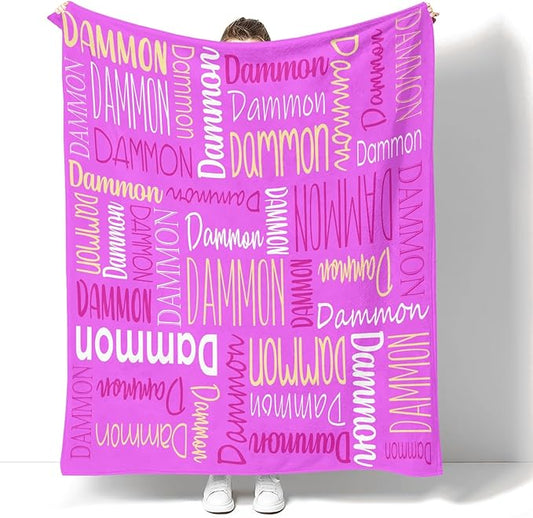 Personalized Name Blanket for Kids and Adult Customized Blanket for Boys Girls Baby Personalized Blanket and Throws Super Soft